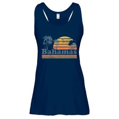 Bahamas Beach Summer Vacation Sunset Vintage 70S Retro Ladies Essential Flowy Tank