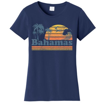 Bahamas Beach Summer Vacation Sunset Vintage 70S Retro Women's T-Shirt