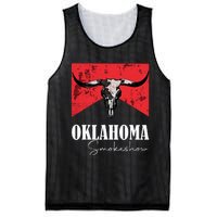 Boho Bull Skull Cow Oklahoma Smokeshow Western Country Mesh Reversible Basketball Jersey Tank