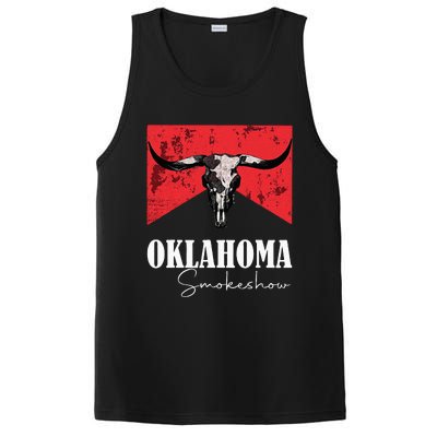 Boho Bull Skull Cow Oklahoma Smokeshow Western Country PosiCharge Competitor Tank