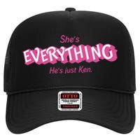 Bar Bie Shes Everything Hes Just Ken As Ken High Crown Mesh Back Trucker Hat