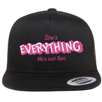 Bar Bie Shes Everything Hes Just Ken As Ken Flat Bill Trucker Hat