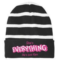 Bar Bie Shes Everything Hes Just Ken As Ken Striped Beanie with Solid Band