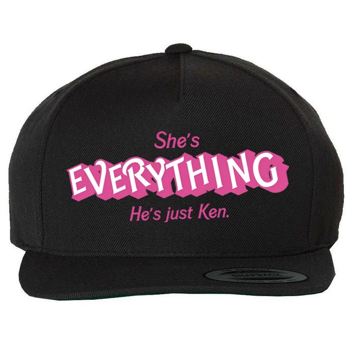 Bar Bie Shes Everything Hes Just Ken As Ken Wool Snapback Cap