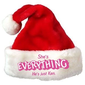 Bar Bie Shes Everything Hes Just Ken As Ken Premium Christmas Santa Hat