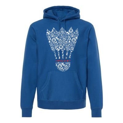 Badminton Birdies Shuttlecocks Artwork Battledore Racket Gift Premium Hoodie