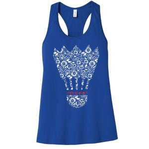 Badminton Birdies Shuttlecocks Artwork Battledore Racket Gift Women's Racerback Tank