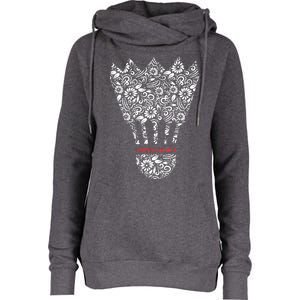 Badminton Birdies Shuttlecocks Artwork Battledore Racket Gift Womens Funnel Neck Pullover Hood