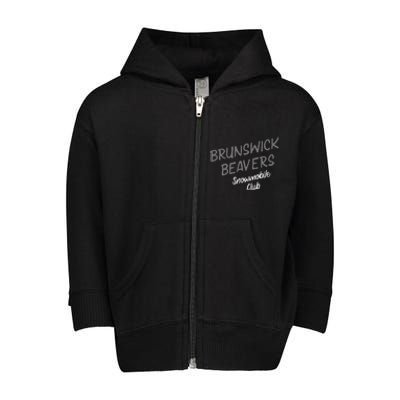 Brunswick Beavers Snowmobile Club Team Toddler Zip Fleece Hoodie