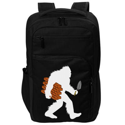 Bigfoot Bricklayer Sasquatch Bricklaying Brick Mason Impact Tech Backpack