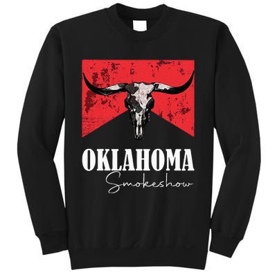 Boho Bull Skull Cow Oklahoma Smokeshow Western Country Sweatshirt