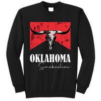 Boho Bull Skull Cow Oklahoma Smokeshow Western Country Tall Sweatshirt