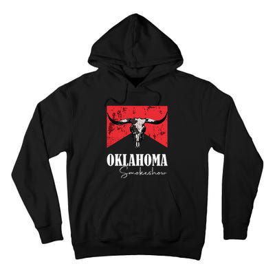 Boho Bull Skull Cow Oklahoma Smokeshow Western Country Tall Hoodie