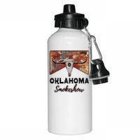 Boho Bull Skull Cow Print Oklahoma Smokeshow Western Country Aluminum Water Bottle