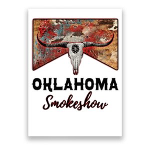 Boho Bull Skull Cow Print Oklahoma Smokeshow Western Country Poster