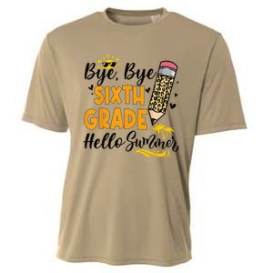 Bye Bye Sixth 6th Grade Hello Summer Last Day Of School Cooling Performance Crew T-Shirt