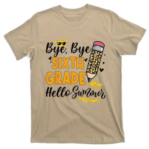 Bye Bye Sixth 6th Grade Hello Summer Last Day Of School T-Shirt