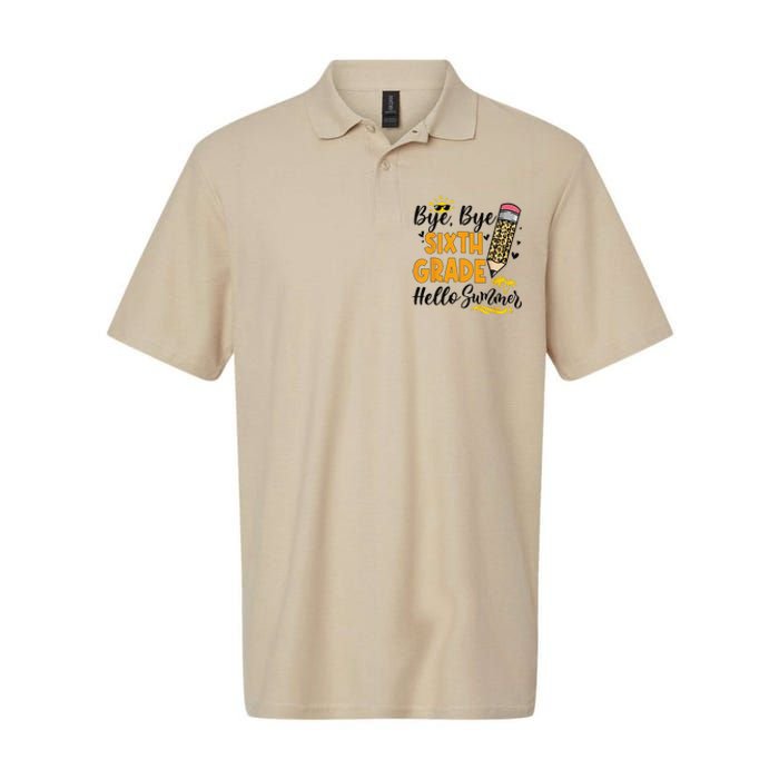 Bye Bye Sixth 6th Grade Hello Summer Last Day Of School Softstyle Adult Sport Polo