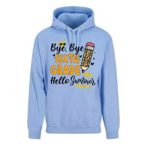 Bye Bye Sixth 6th Grade Hello Summer Last Day Of School Unisex Surf Hoodie