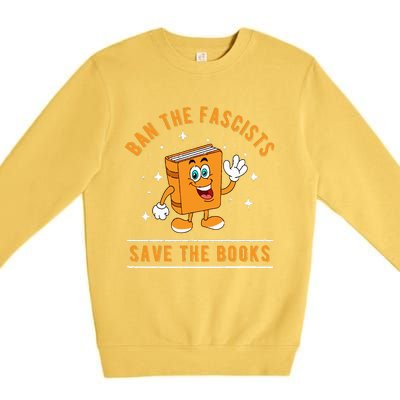 Banned Books Save The Books Bookworms Premium Crewneck Sweatshirt