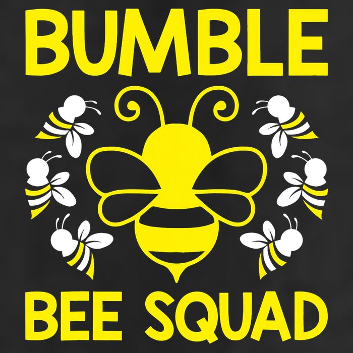 Bumble Bee Squad Bumblebee Team Group Family Friends 7 Panel Mesh Trucker Snapback Hat