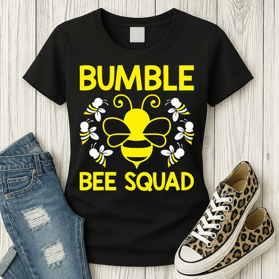 Bumble Bee Squad Bumblebee Team Group Family Friends Womens T-Shirt