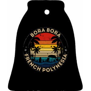 Bora Bora Souvenir French Polynesia Reminder Ceramic Bell Ornament