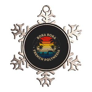 Bora Bora Souvenir French Polynesia Reminder Metallic Star Ornament