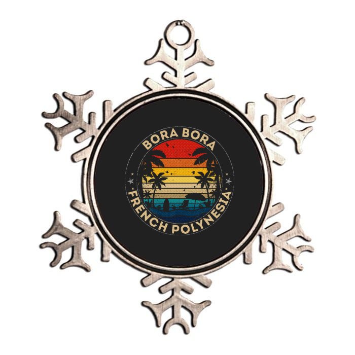 Bora Bora Souvenir French Polynesia Reminder Metallic Star Ornament