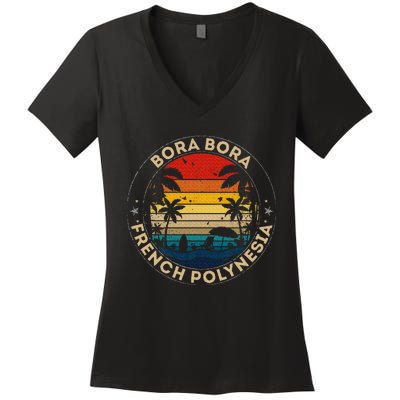 Bora Bora Souvenir French Polynesia Reminder Women's V-Neck T-Shirt