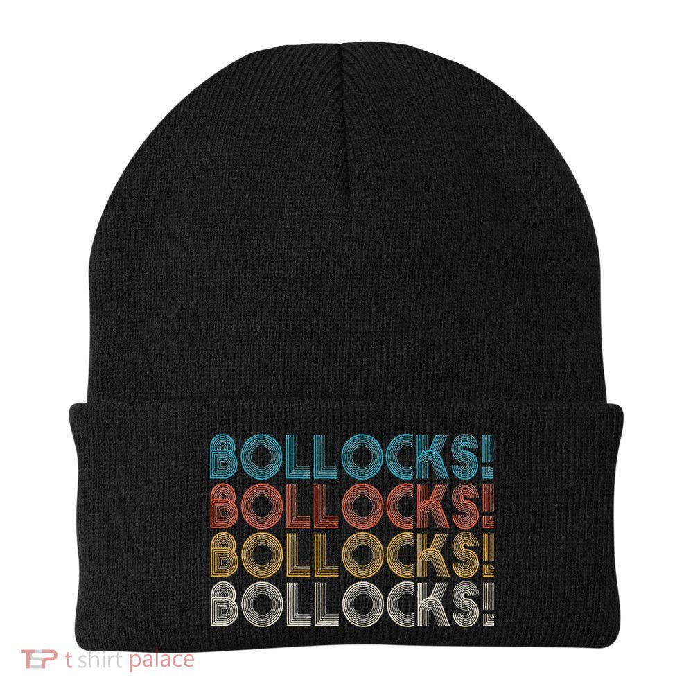 Bollocks British Slang Knit Cap Winter Beanie