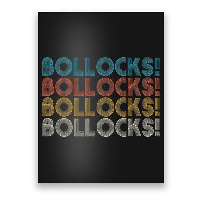 Bollocks British Slang Poster