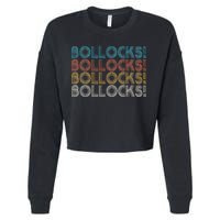 Bollocks British Slang Cropped Pullover Crew