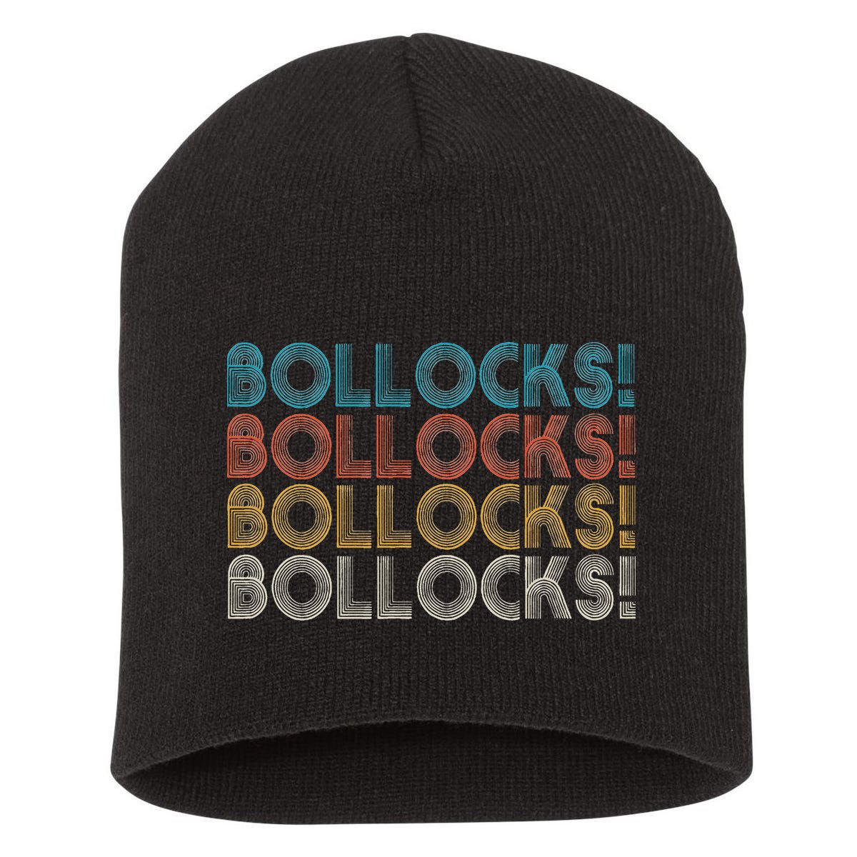 Bollocks British Slang Short Acrylic Beanie