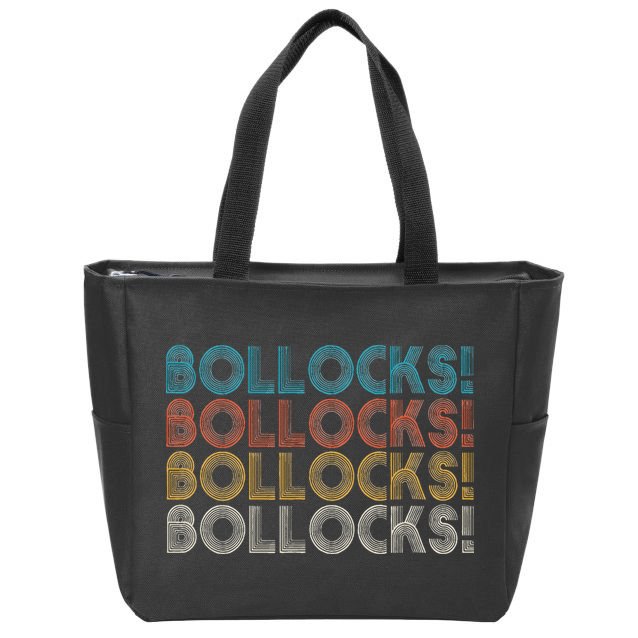 Bollocks British Slang Zip Tote Bag