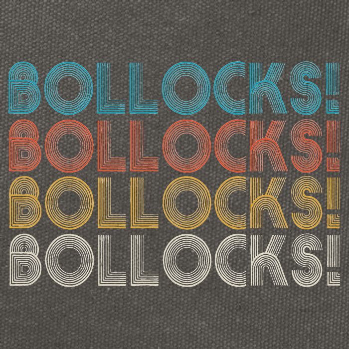Bollocks British Slang Cotton Canvas Backpack