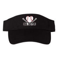 Baseball Big Sister Matching Family Softball Baseball Lover Valucap Bio-Washed Visor