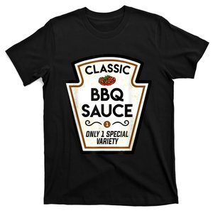 Barbecue BBQ Sauce Bottle Label Halloween Matching Costume T-Shirt