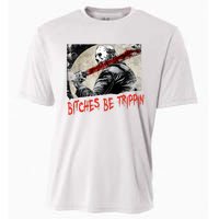 Bitches Be Trippin Horror Character Halloween Scary Spooky Cooling Performance Crew T-Shirt