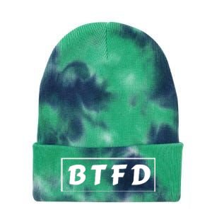 BTFD Buy The F'ing Dip Bitcoin Crypto Stocks Crypto BTC Tie Dye 12in Knit Beanie