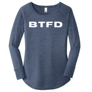 BTFD Buy The F'ing Dip, Trading Stocks, Bitcoin, Crypto, BTC Women's Perfect Tri Tunic Long Sleeve Shirt