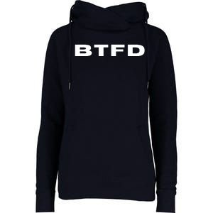 BTFD Buy The F'ing Dip, Trading Stocks, Bitcoin, Crypto, BTC Womens Funnel Neck Pullover Hood