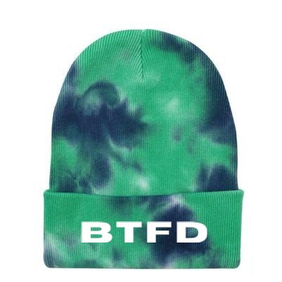 BTFD Buy The F'ing Dip, Trading Stocks, Bitcoin, Crypto, BTC Tie Dye 12in Knit Beanie