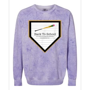 Baseball Back To School Home Plate Back To School Colorblast Crewneck Sweatshirt