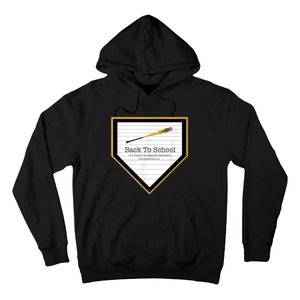 Baseball Back To School Home Plate Back To School Hoodie