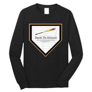 Baseball Back To School Home Plate Back To School Long Sleeve Shirt