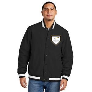 Baseball Back To School Home Plate Back To School Insulated Varsity Jacket