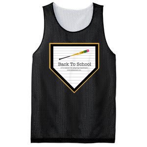 Baseball Back To School Home Plate Back To School Mesh Reversible Basketball Jersey Tank