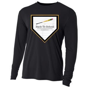 Baseball Back To School Home Plate Back To School Cooling Performance Long Sleeve Crew