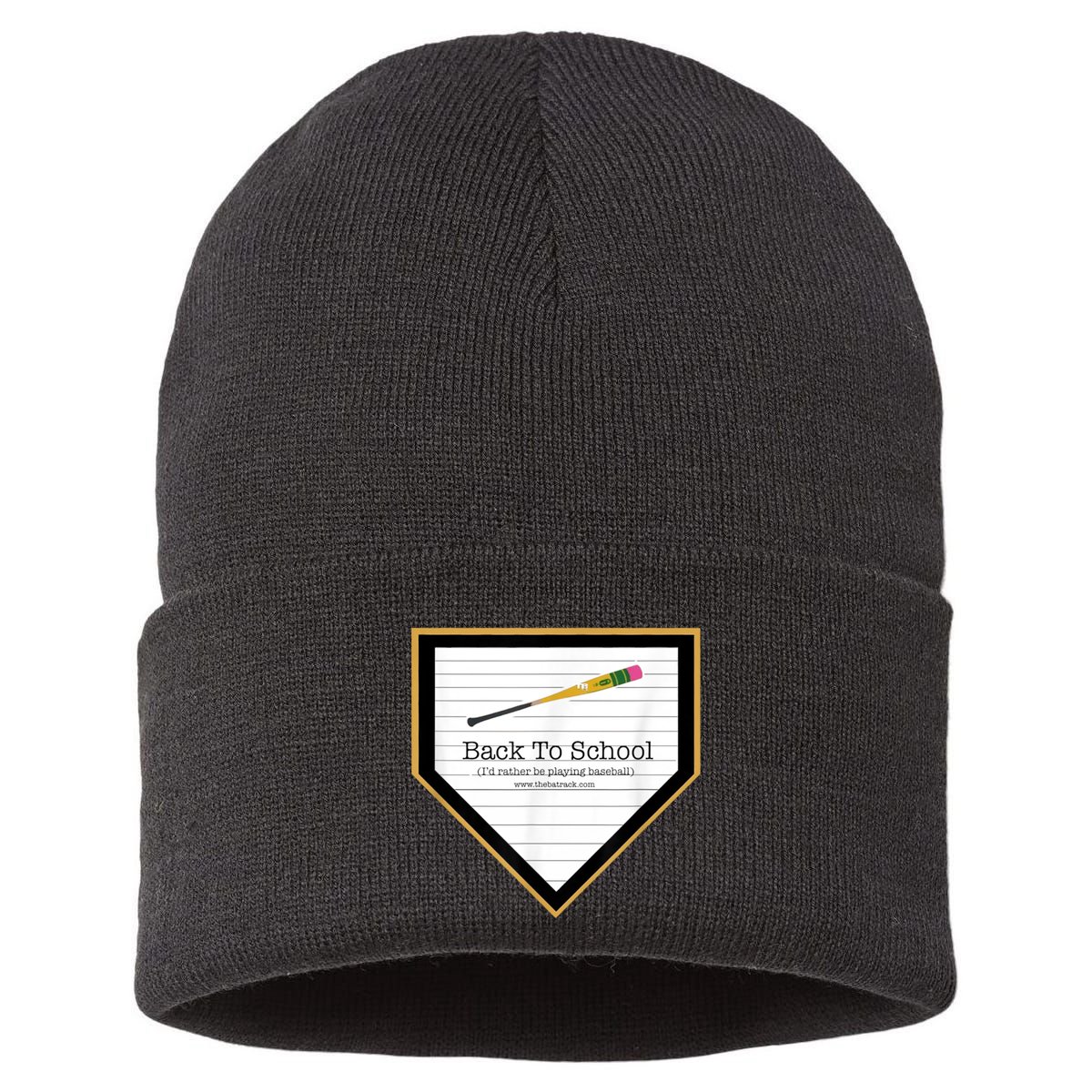 Baseball Back To School Home Plate Back To School Sustainable Knit Beanie